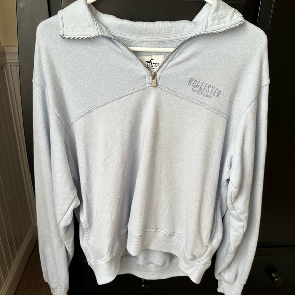 Vintage Hollister baby blue half zip size small - Picture 2 of 7
